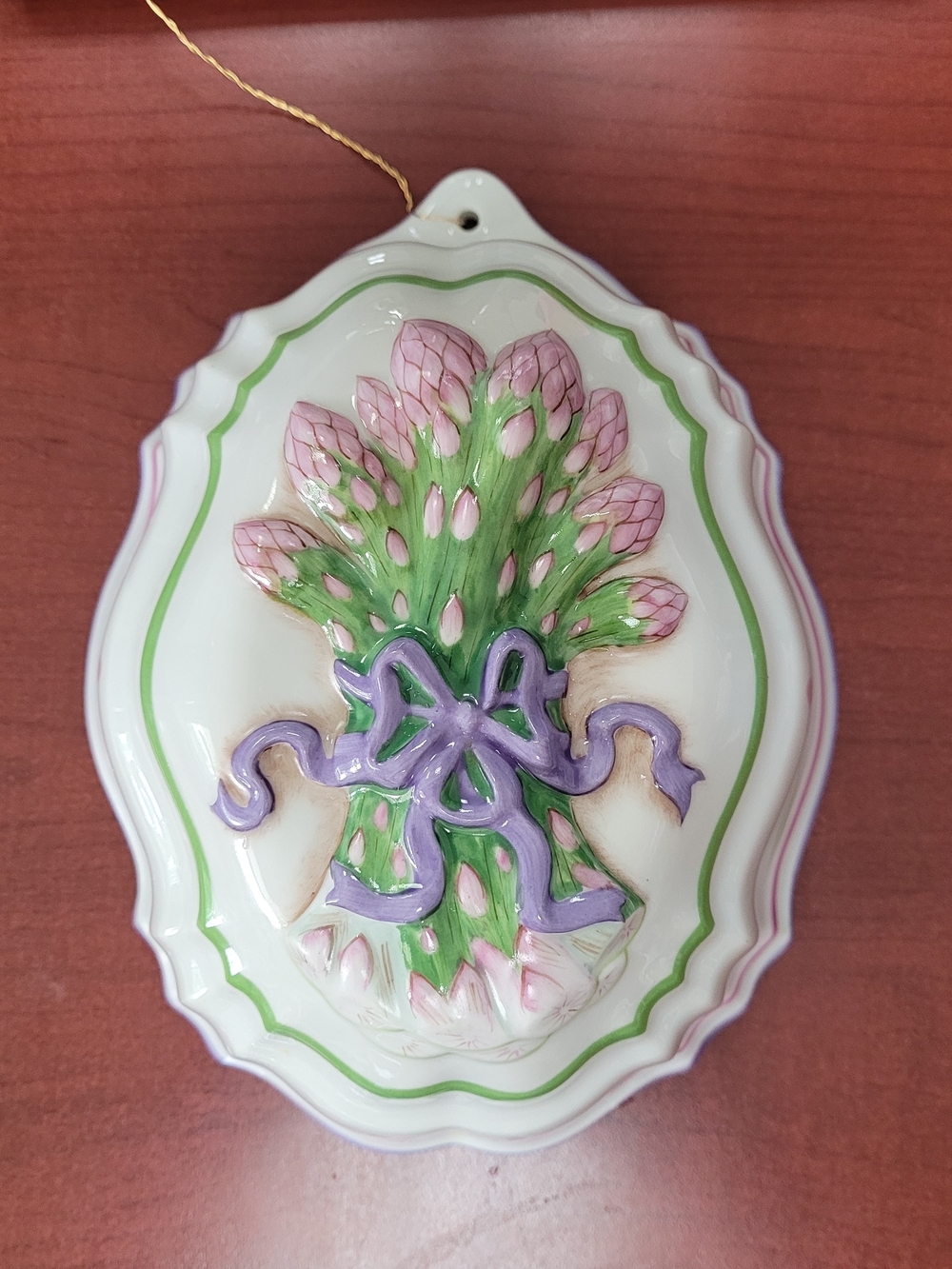 vintage 1986 Franklin Mint Le Cordon Bleu porcelain asparagus jello mold